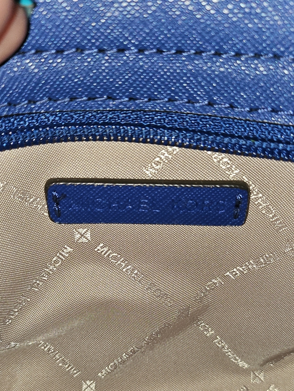 MICHAEL KORS Royal Blue Saffiano Crossbody Mini Bag - Picture 13 of 14